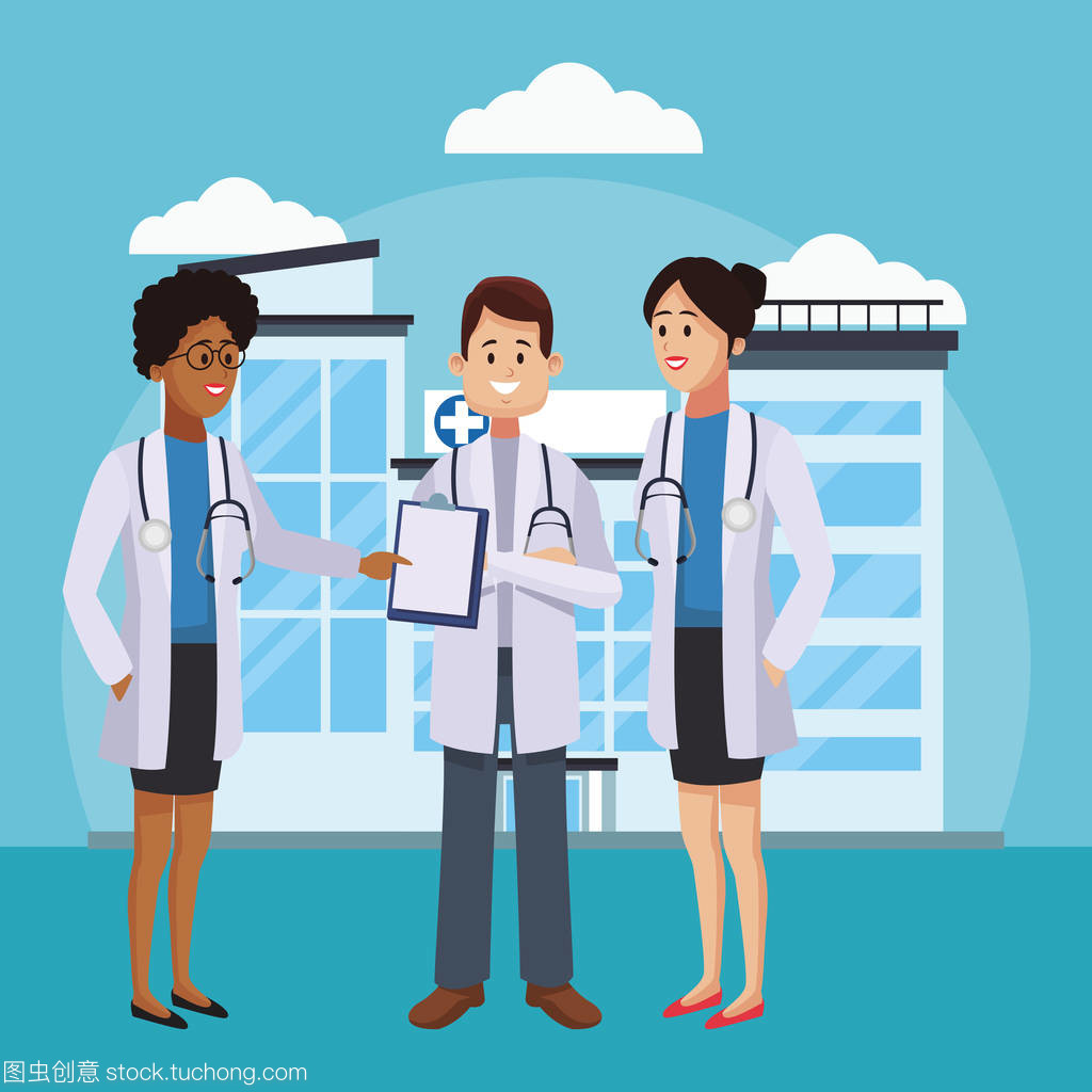 医学团队卡通